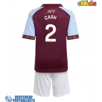 Aston Villa Matty Cash #2 Replica Home Minikit 2025-26 Short Sleeve (+ pants)